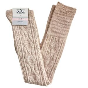 Pudus Women's Cozy Cable Knit Socks - Cream